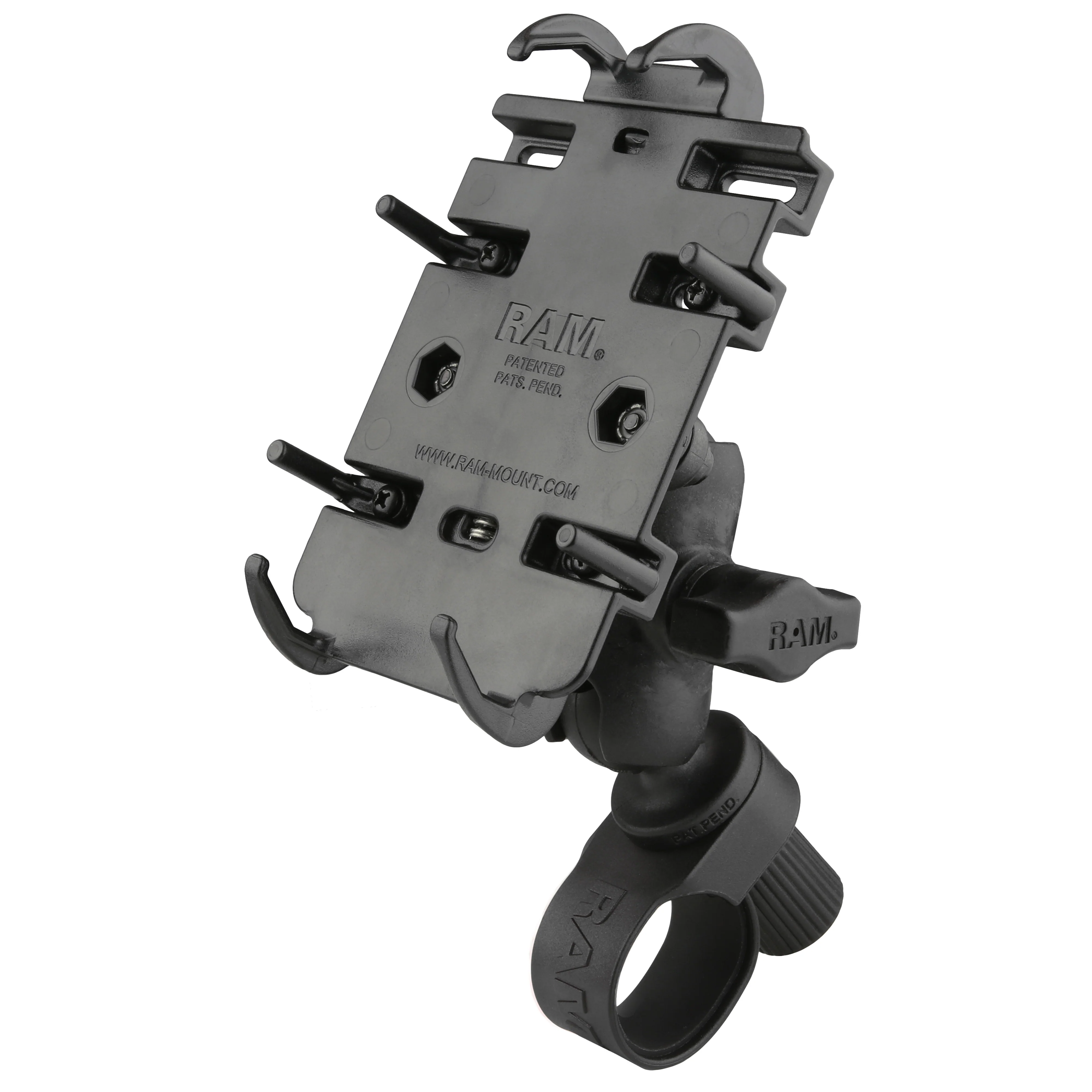 RAM® Quick-Grip™ Phone Mount with RAM® Tough-Strap™ Handlebar Base - Image 4