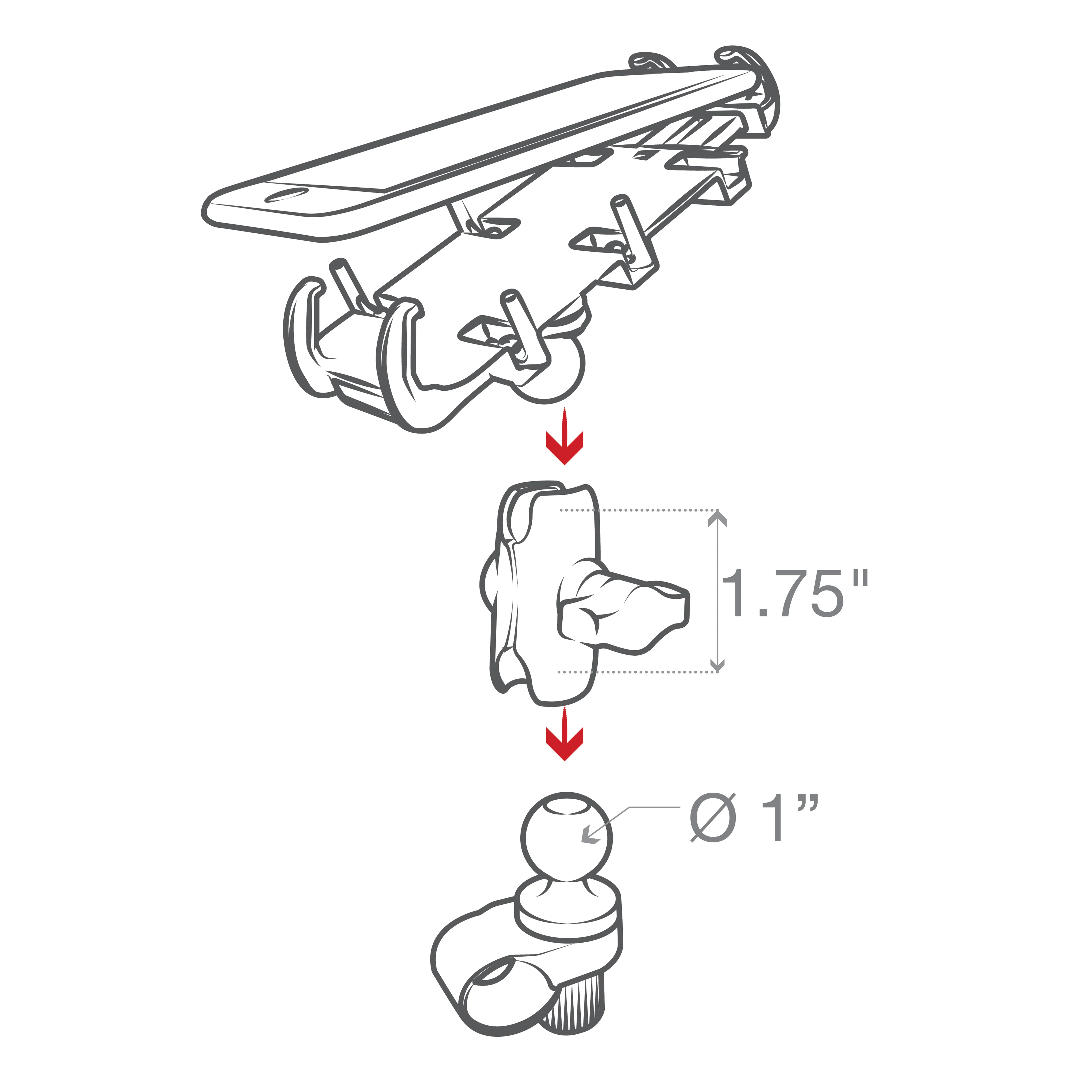RAM® Quick-Grip™ Phone Mount with RAM® Tough-Strap™ Handlebar Base - Image 8