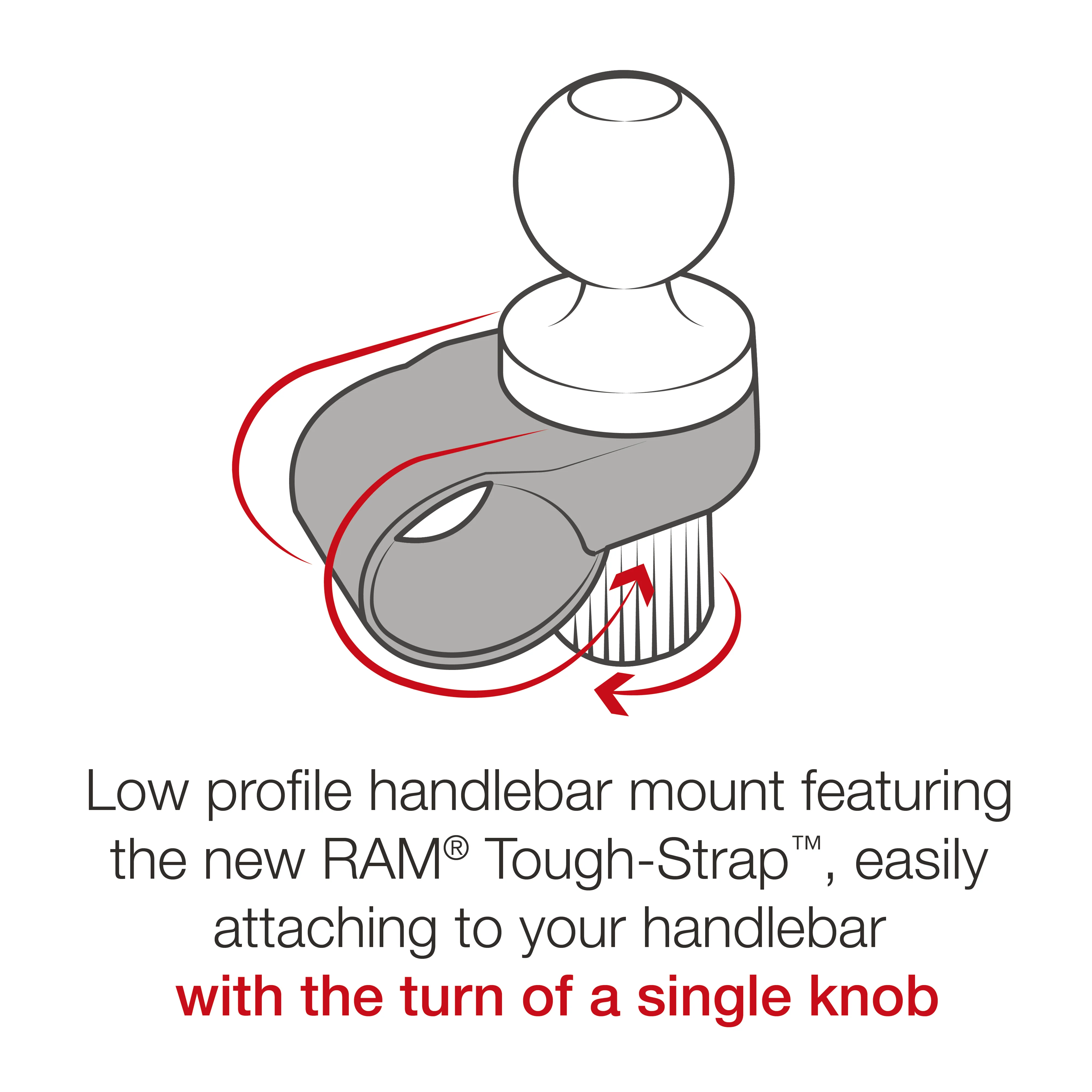 RAM® Quick-Grip™ Phone Mount with RAM® Tough-Strap™ Handlebar Base - Image 9