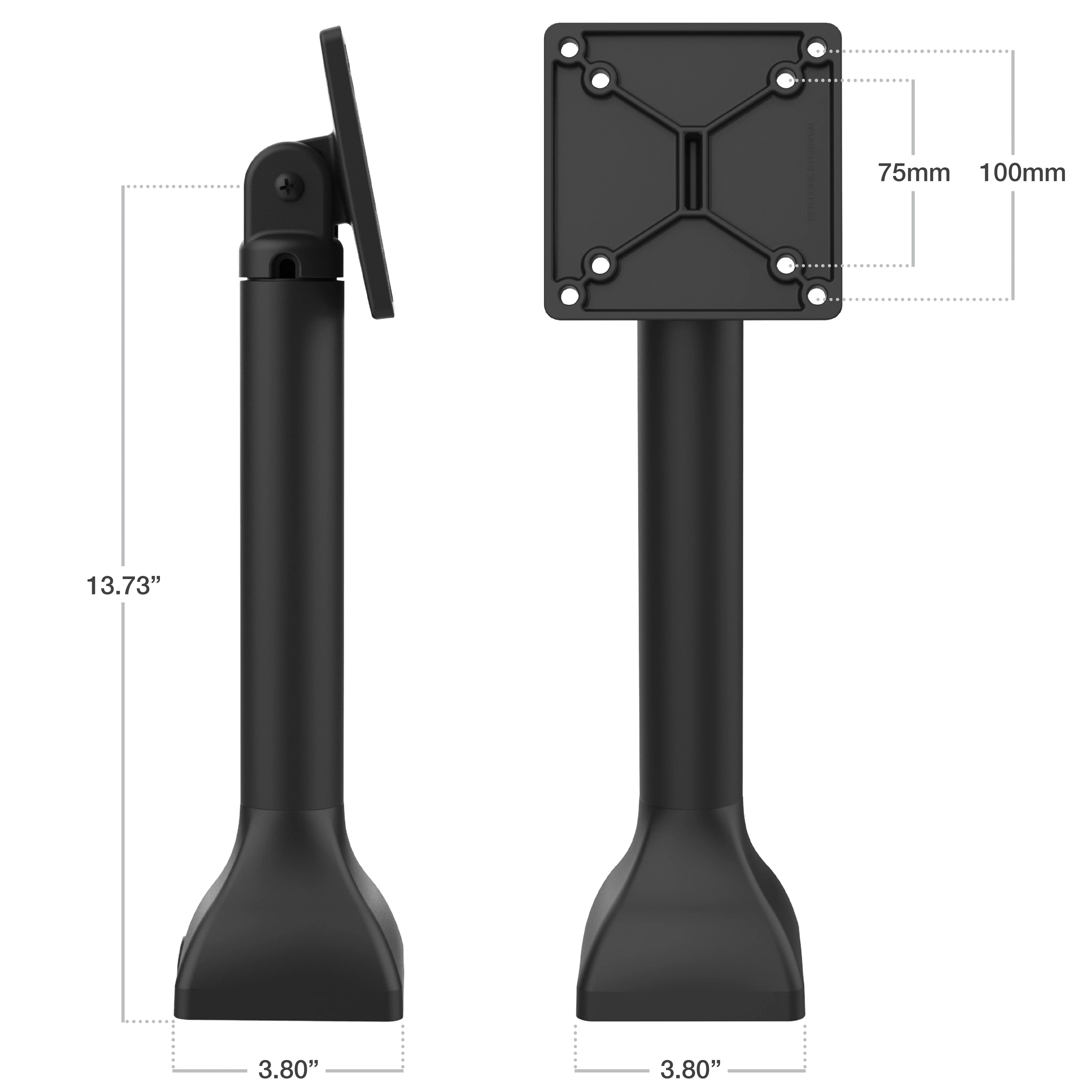 RAM® 14" Pedestal Mount with 100mm & 75mm VESA Patterns - Image 4