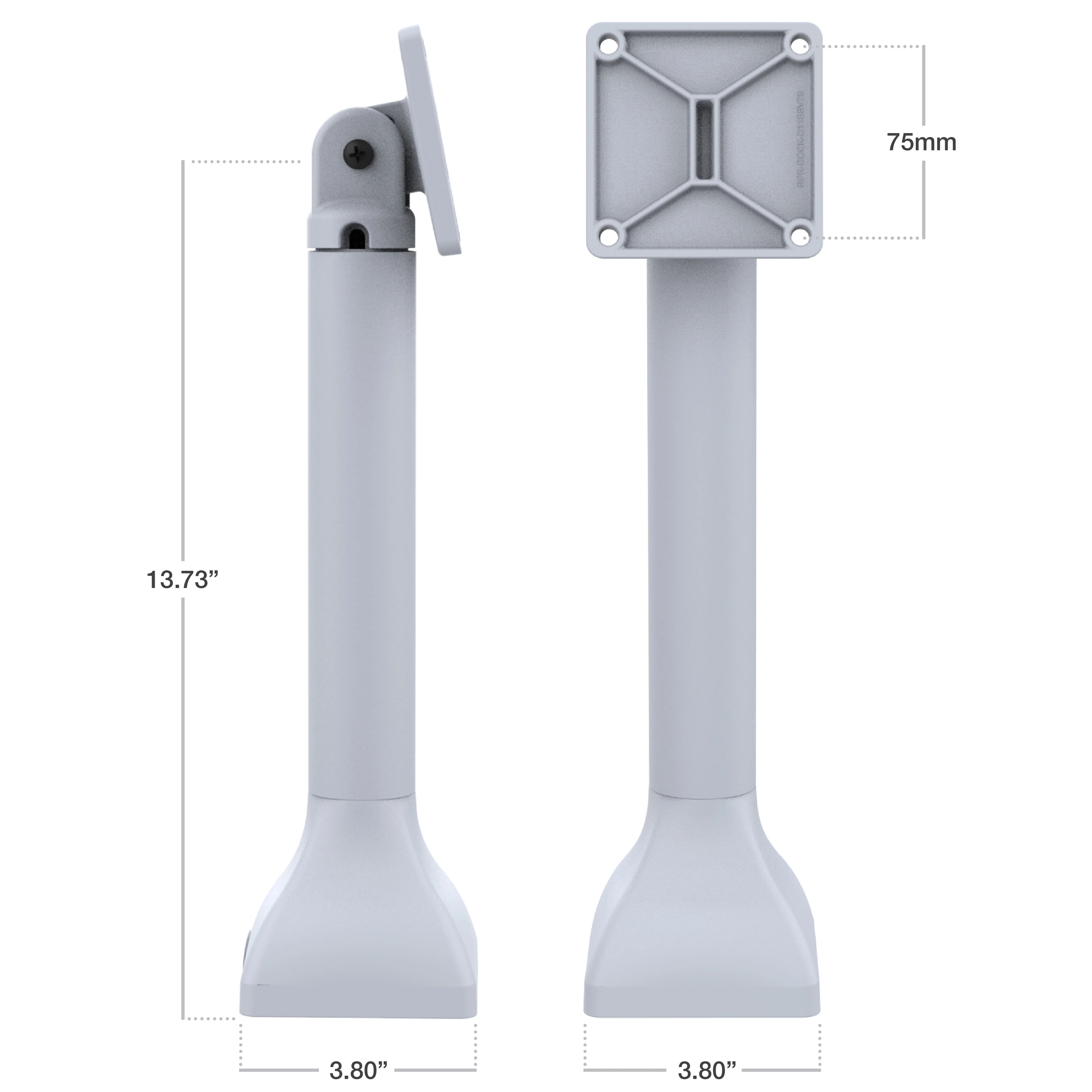 RAM® 14" Pedestal Mount with 75mm VESA Pattern - Gray - Image 4