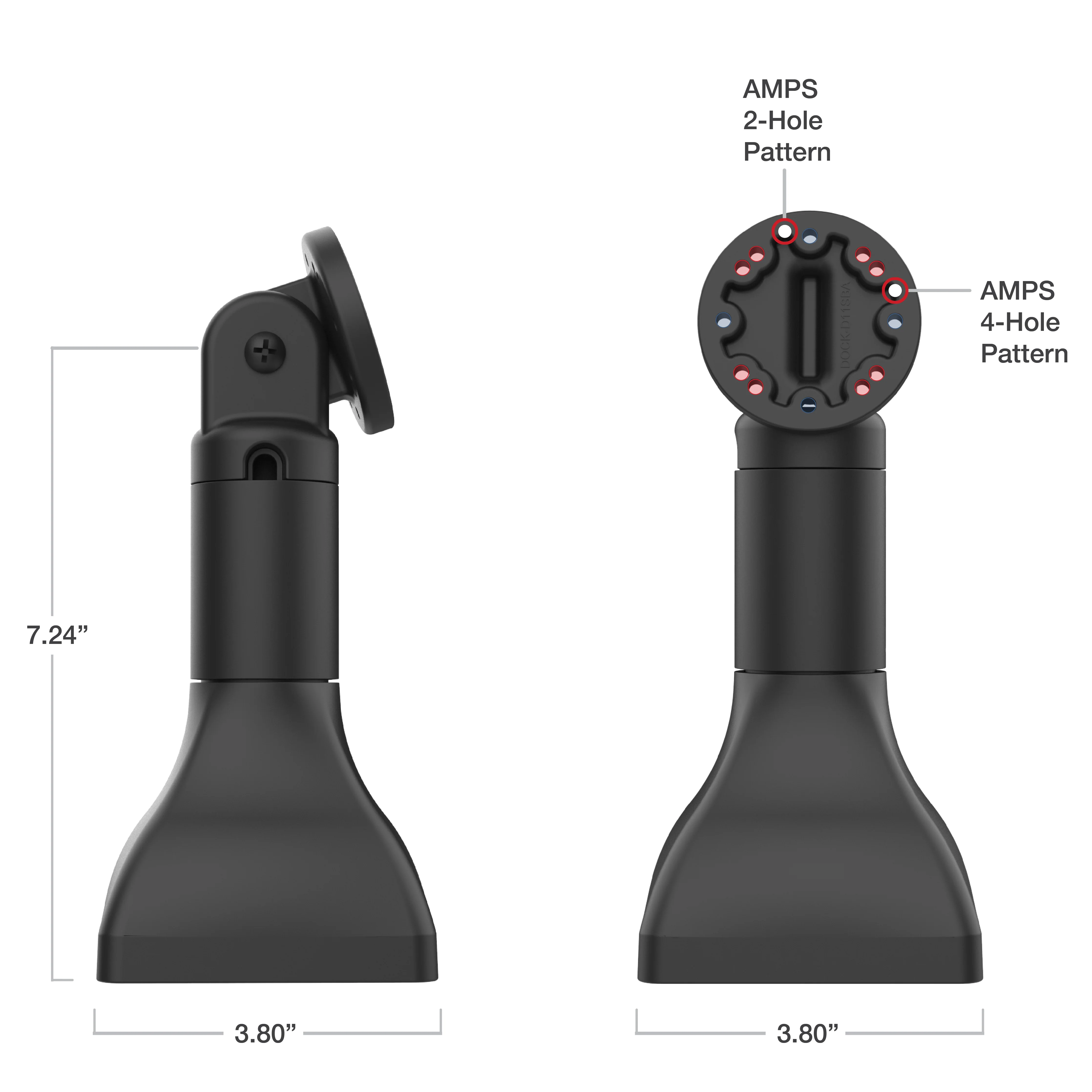 RAM® 7" Pedestal Mount with AMPS Pattern - Image 4