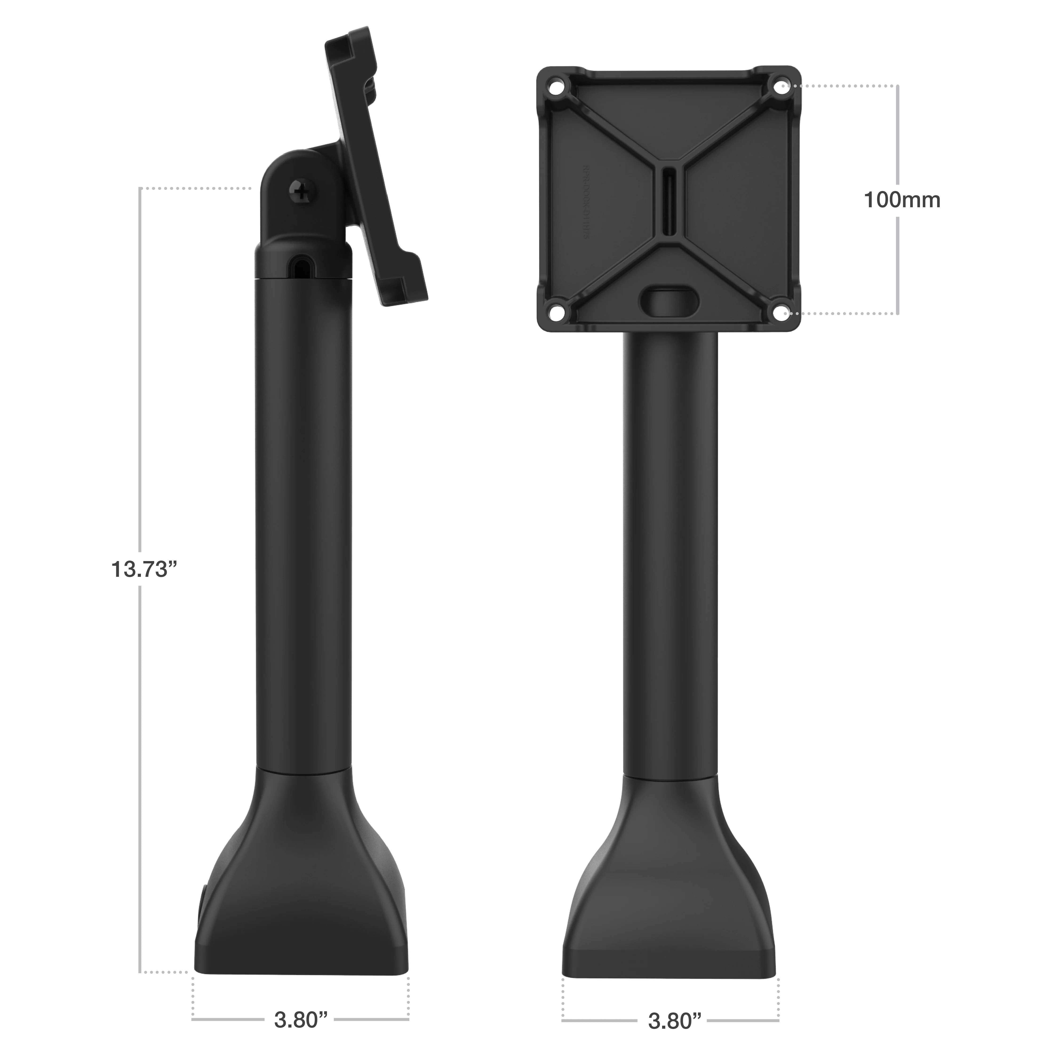 RAM® 14" Pedestal Mount with 100mm VESA & Cable Routing - Image 4