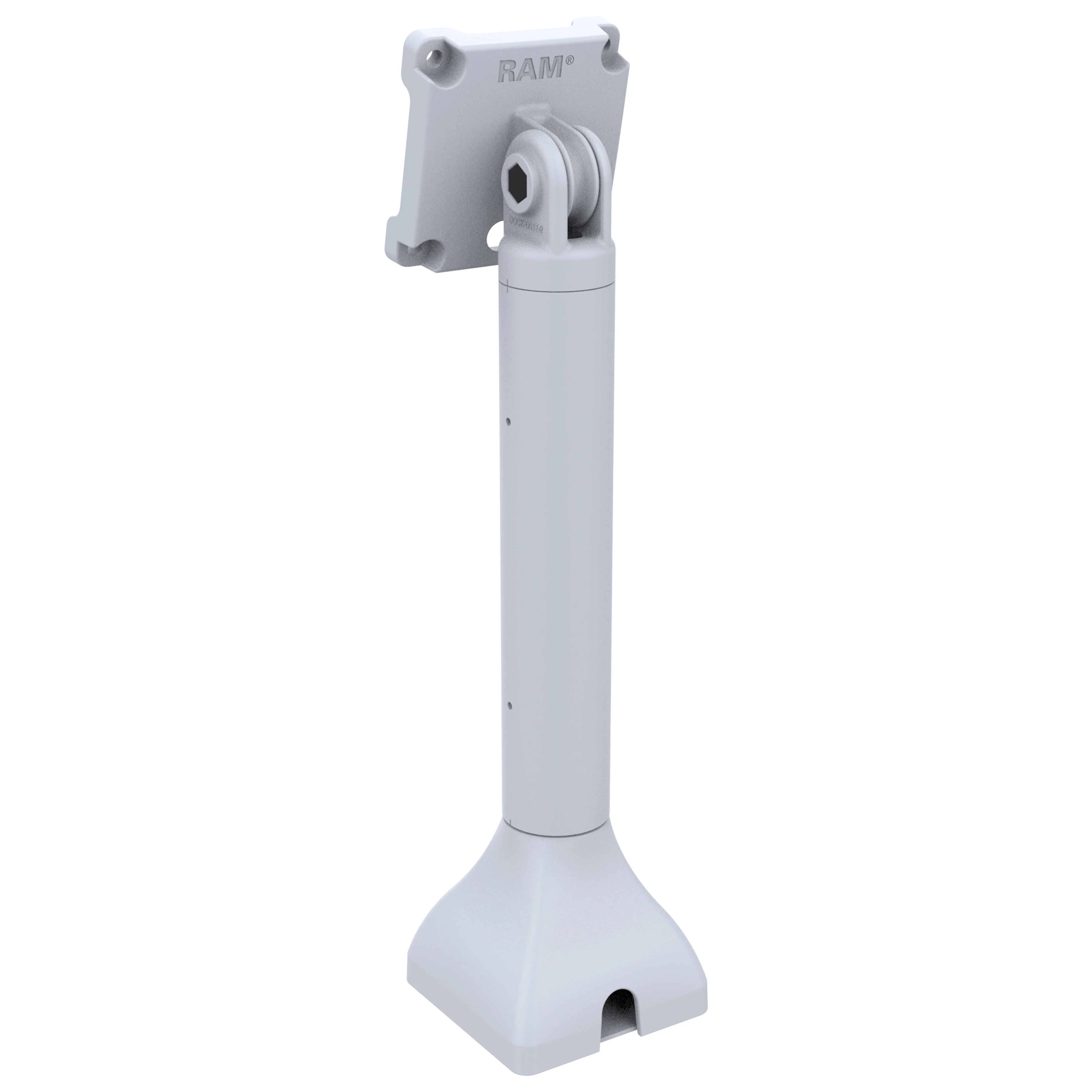 RAM® 14" Pedestal Mount with 75mm VESA & Cable Routing - Gray - Image 2