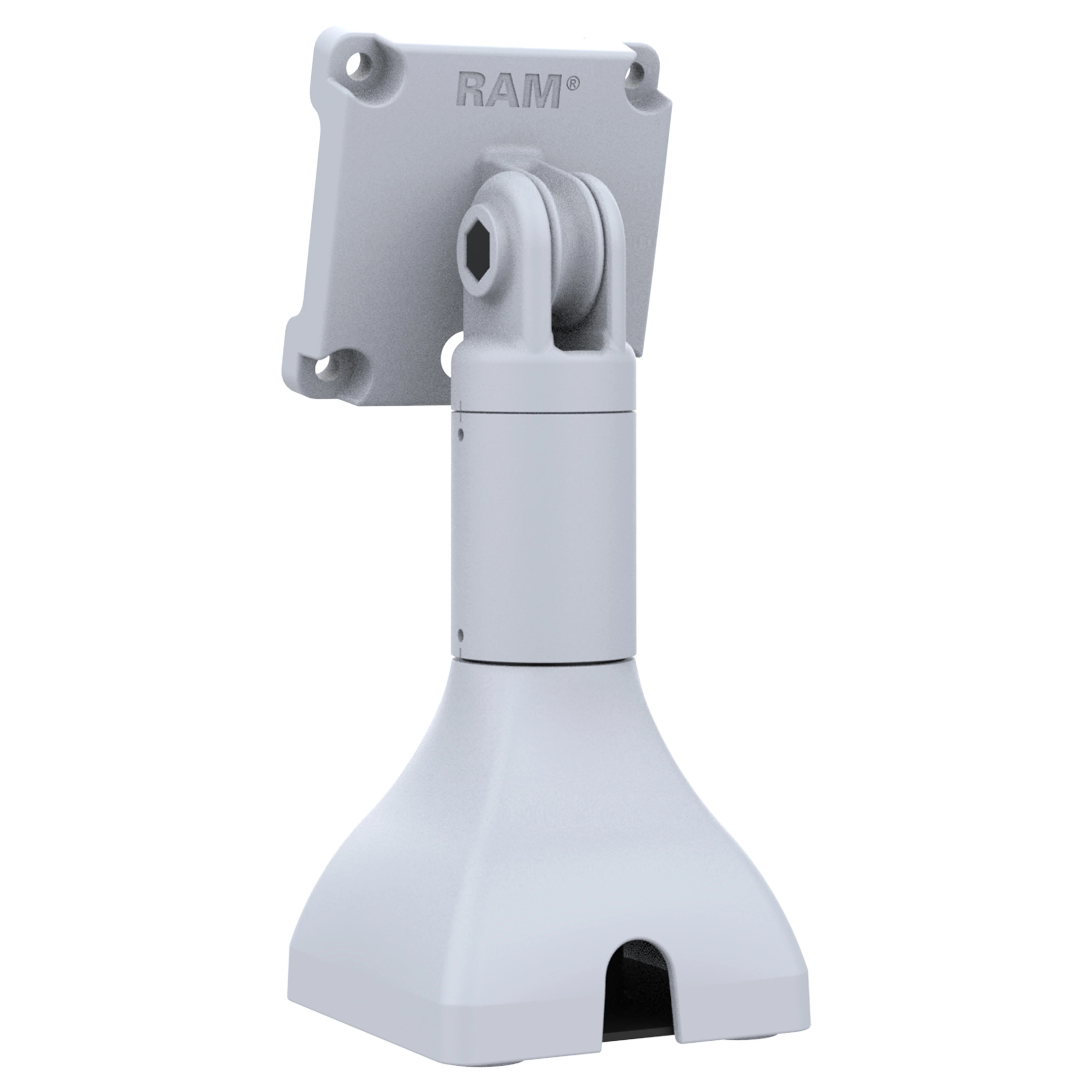 RAM® 7" Pedestal Mount with 75mm VESA & Cable Routing - Gray - Image 2