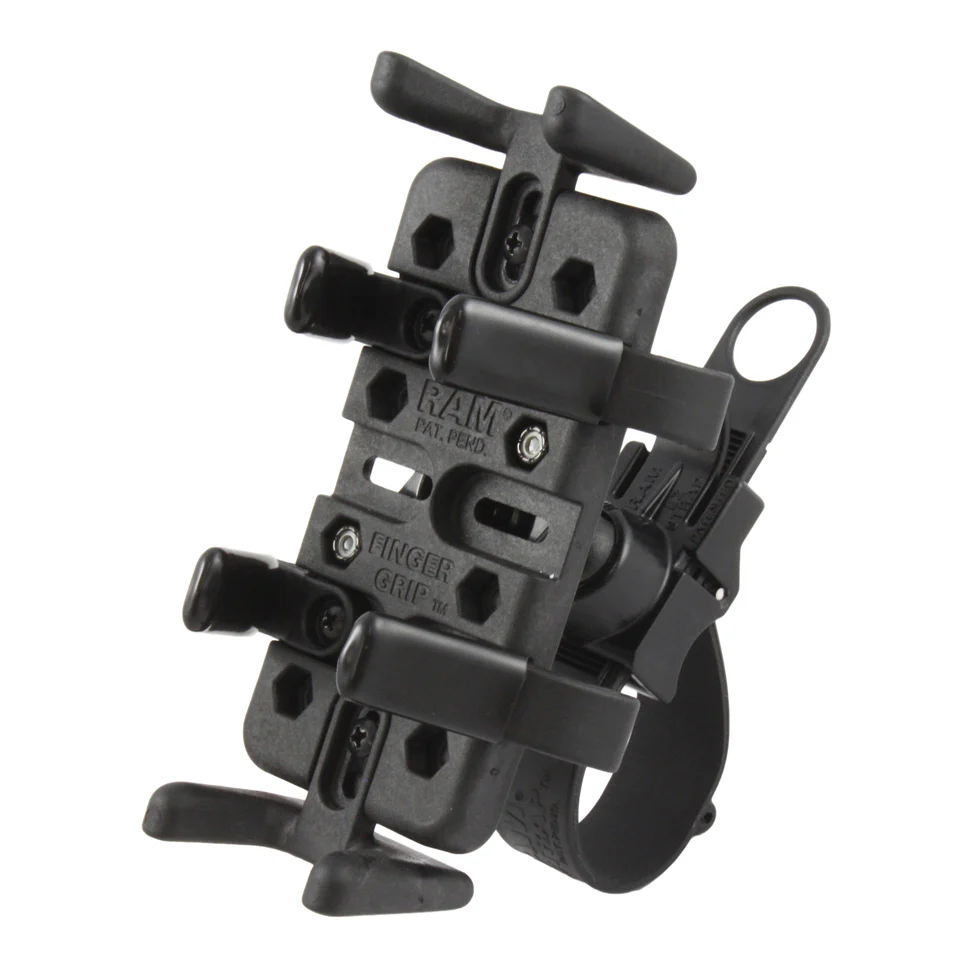 RAM® Finger-Grip™ Universal Holder with RAM® EZ-Strap™ Rail Mount - Image 2