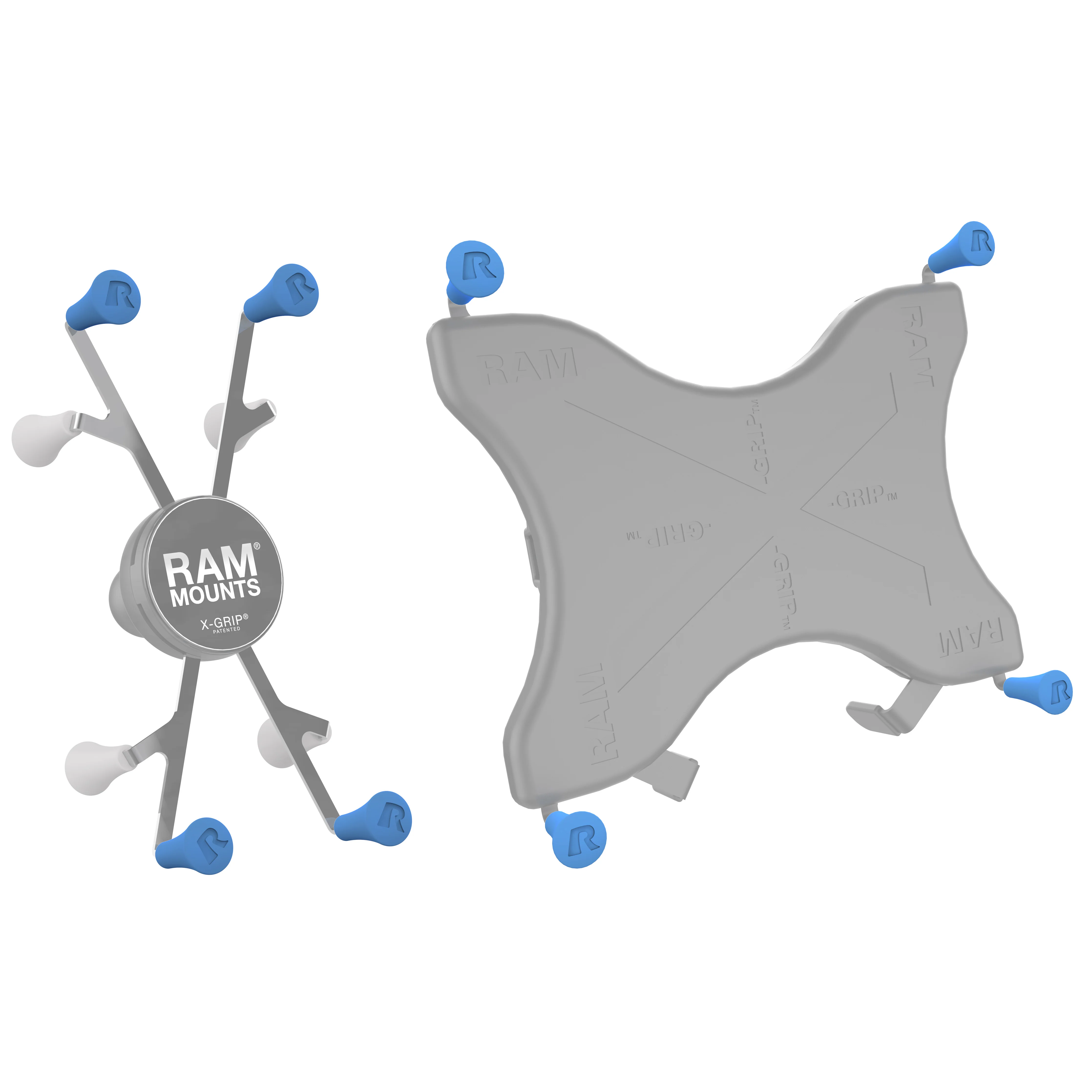 RAM® X-Grip® Blue Rubber Cap 4-Pack - Image 3